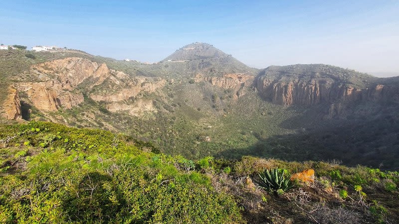 vista de la caldera de Bandama